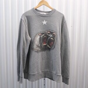Givenchy Sweatshirt Men's Size Large Gray Screaming Monkey Brothers